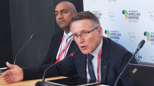 Minerals Council CEO Zero Harm Forum chairperson Japie Fullard with Minerals Council safety & sustainable development head Dushen Naidoo (rught).,