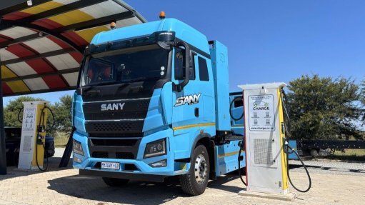 Electric truck charging with CHARGE station