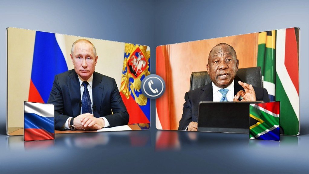 Russian President Vladimir Putin and President Cyril Ramaphosa 