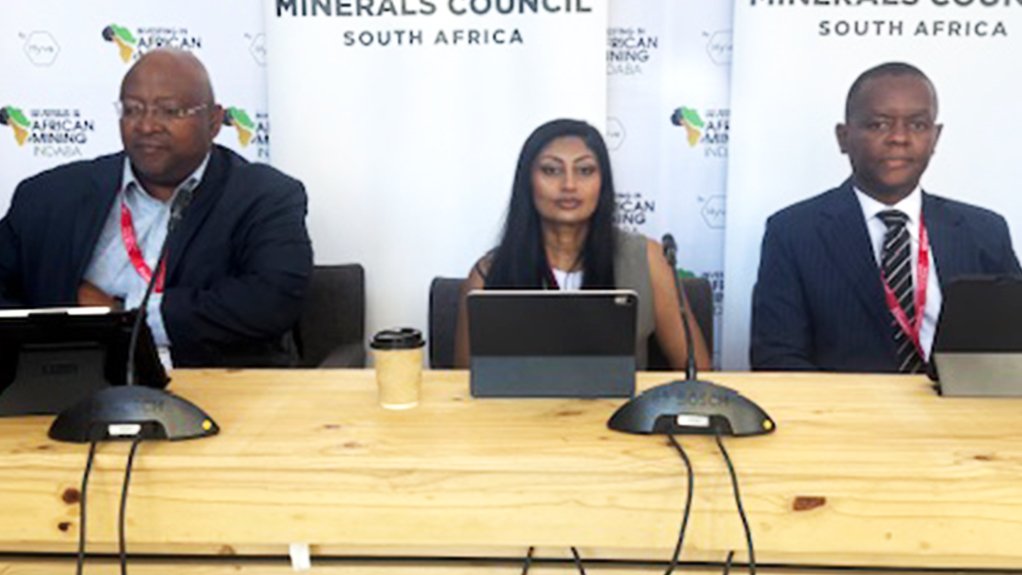 From left Tebello Chabana, Shamini Harrington, Bongani Motsa.