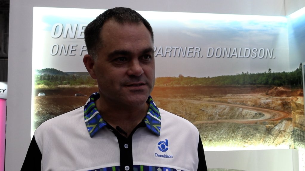 Donaldson Filtration Sales Director Cameron Diesel talks to Engineering News & Mining Weekly at Investing in African Mining Indaba in Cape Town.