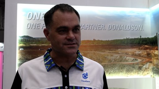 Donaldson Filtration Sales Director Cameron Diesel talks to Engineering News & Mining Weekly at Investing in African Mining Indaba in Cape Town.