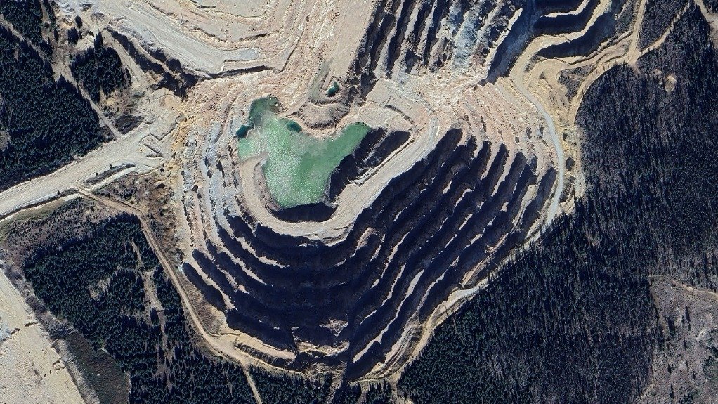 An image of an openpit copper mine in Canada