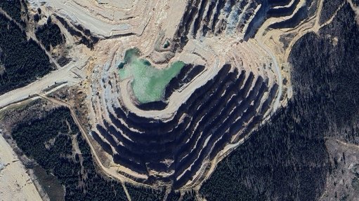 An image of an openpit copper mine in Canada