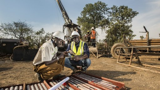 Geologists at a mine site