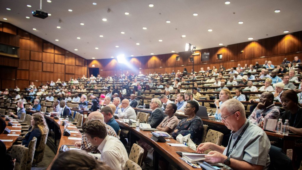 an auditorium of exectutives