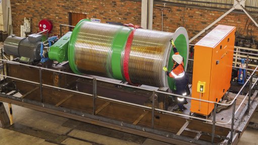 Image of a hoist being manufactured