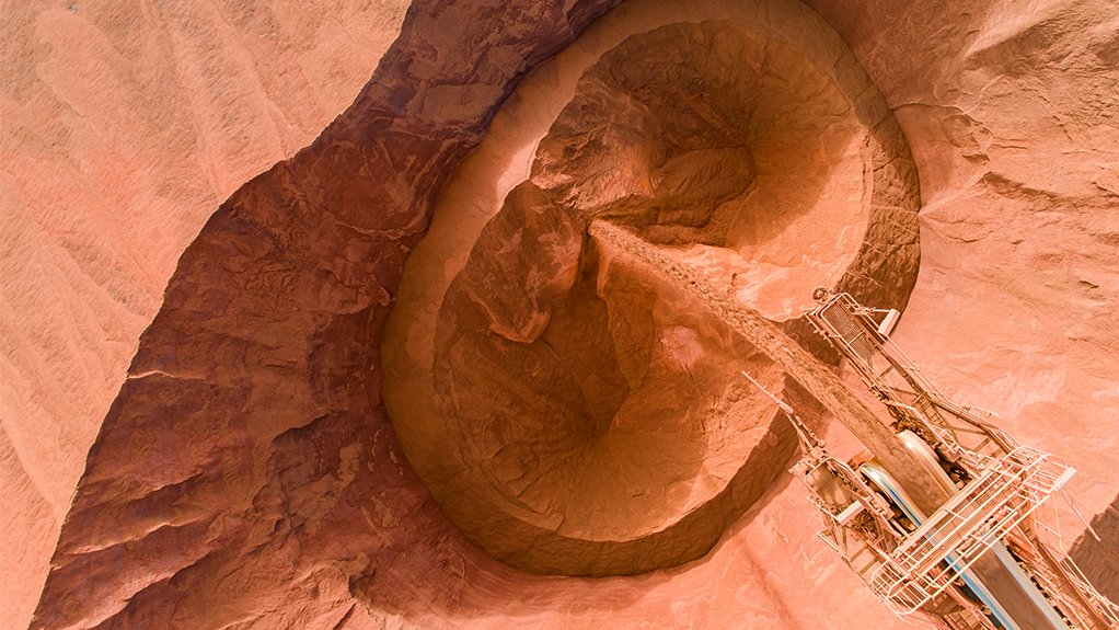 An iron-ore stockpile