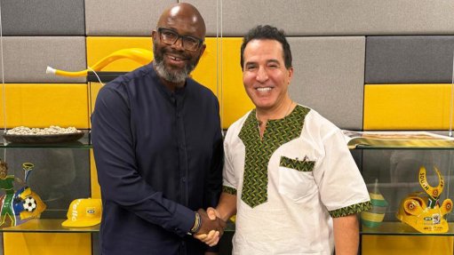 MTN Group president and CEO Ralph Mupita and IHS chairperson and CEO Sam Dawish