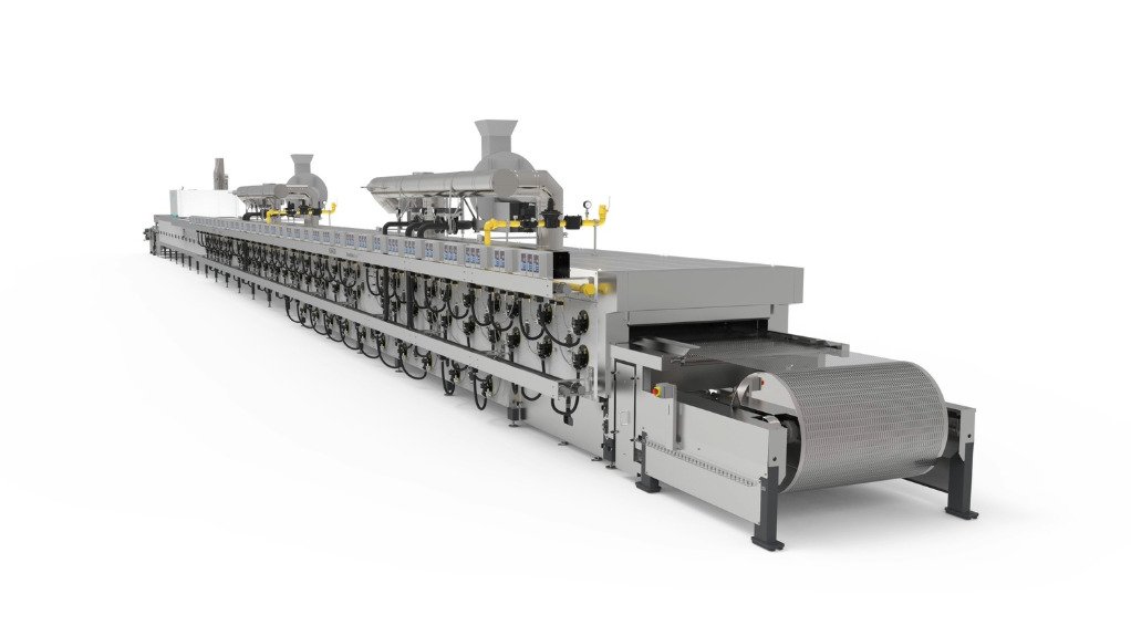 The above image depicts the hybrid oven equipped in the Smartline production line