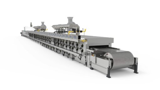 The above image depicts the hybrid oven equipped in the Smartline production line