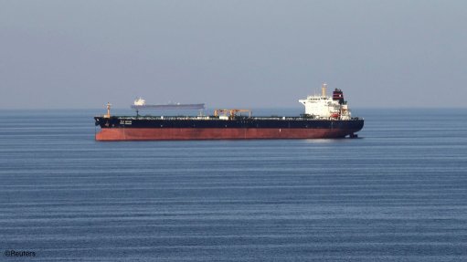 Oil tankers pass through the Strait of Hormuz