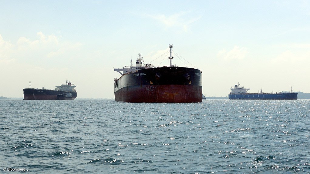 Oil tankers at sea