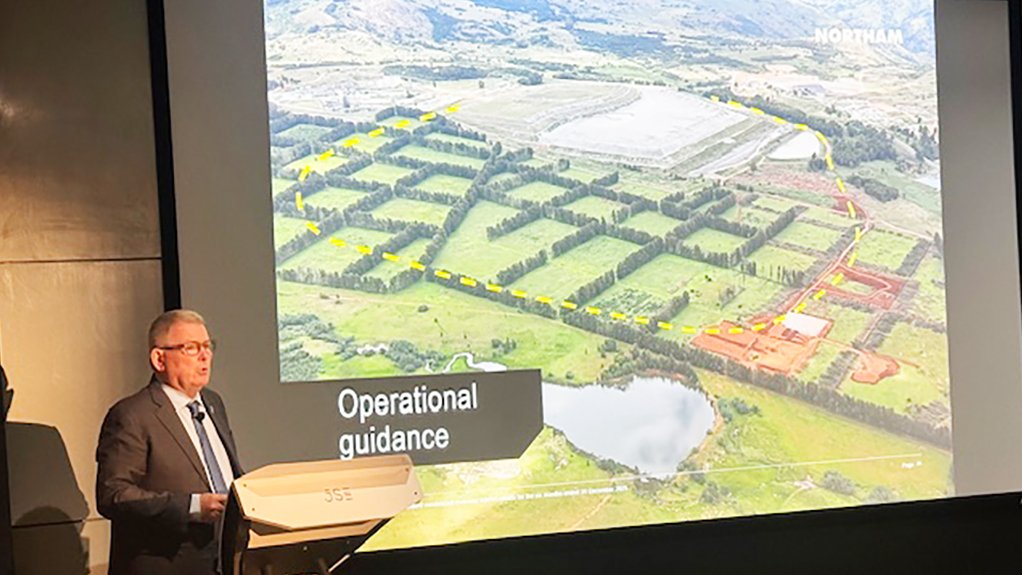 Northam CEO Paul Dunne talking tailings expansion.