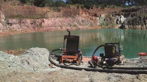 Godwin pump on mining site