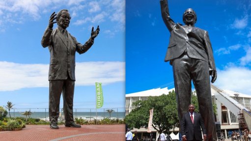 Oliver Tambo and Nelson Mandela's statues 