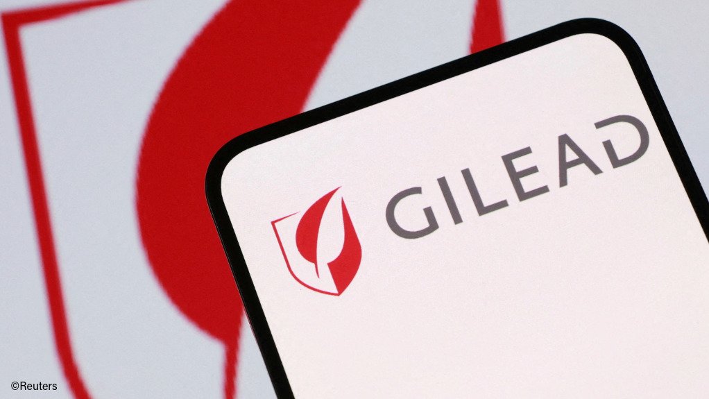 The Gilead logo displayed on a cellphone