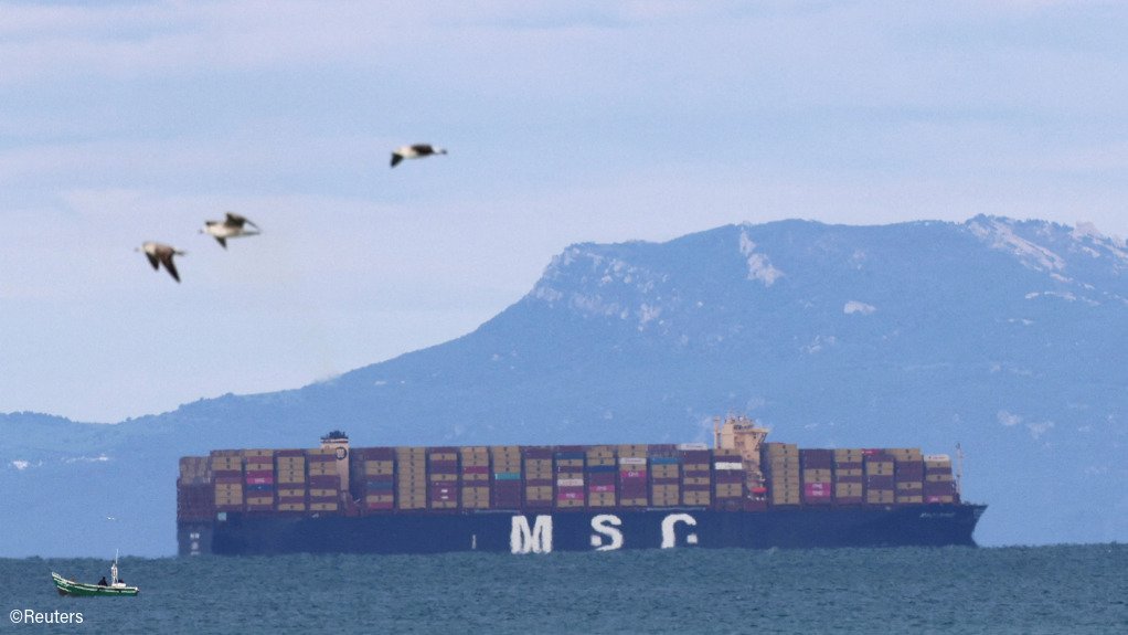 An MSC cargo ship