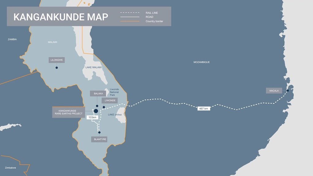 Location map of the Kangankunde project