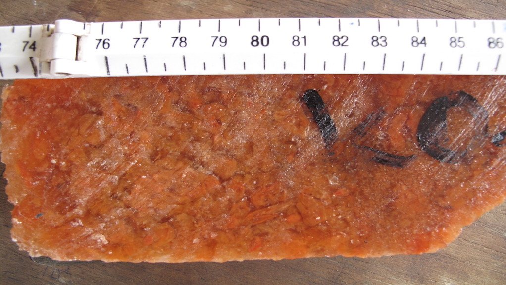 Drill core from the Kola potash project