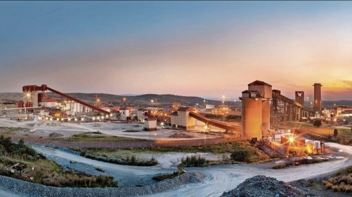 the Carletonville, Gauteng-based Mponeng gold mine at sunset