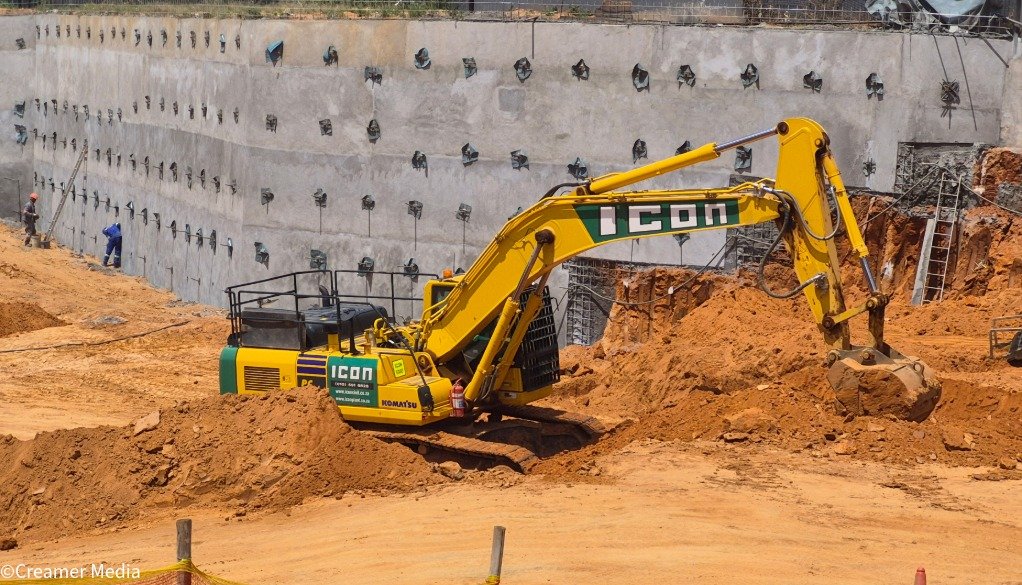 Olympus construction site in Sandton
