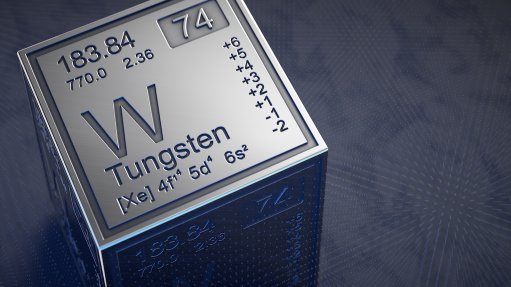 Periodic table symbol for tungsten