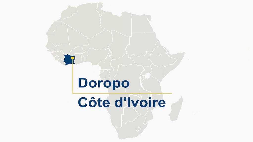 Location map of the Doropo project
