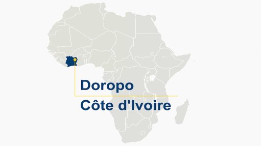 Location map of the Doropo project