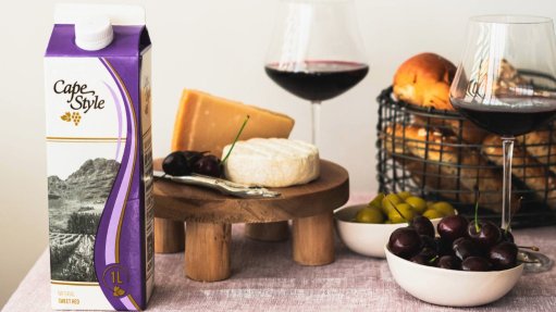 wine grapes, glass and box
