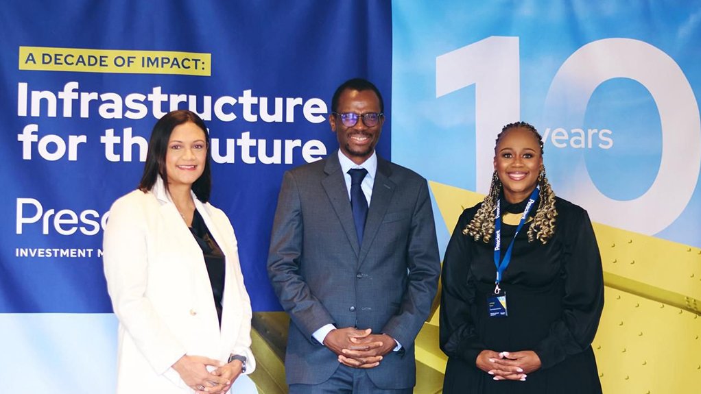 Prescient Investment Management CEO Cheree Dyers, Finance Deputy Minister Dr David Masondo and Prescient institutional investment head Letshego Rankin