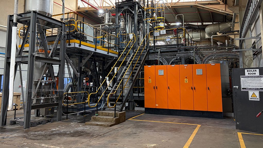 Giyani high-purity manganese sulphate monohydrate demonstration plant.