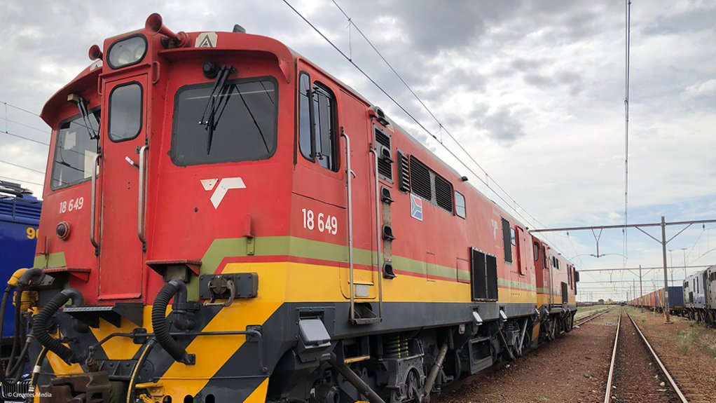 An image of Transnet freight rail locomotives 