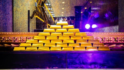 An image of gold bar replicas at the 25th Anniversary event