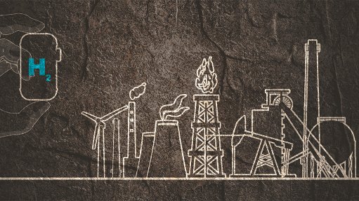 Image showing the generation of hydrogen and its use in industry