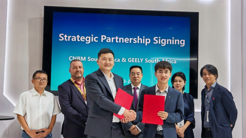 China National Building Materials South Africa and Geely Auto South Africa have signed a cooperation framework on EVs