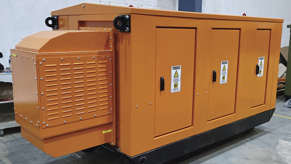 One of seventeen compact mini substations manufactured in South Africa by Trafo Power Solutions for reliable power distribution at an underground copper mine