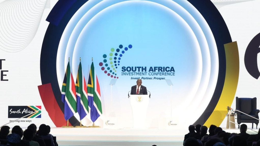 President Cyril Ramaphosa speaking at the 2026 edition of the South Africa Investment Conference in Sandton