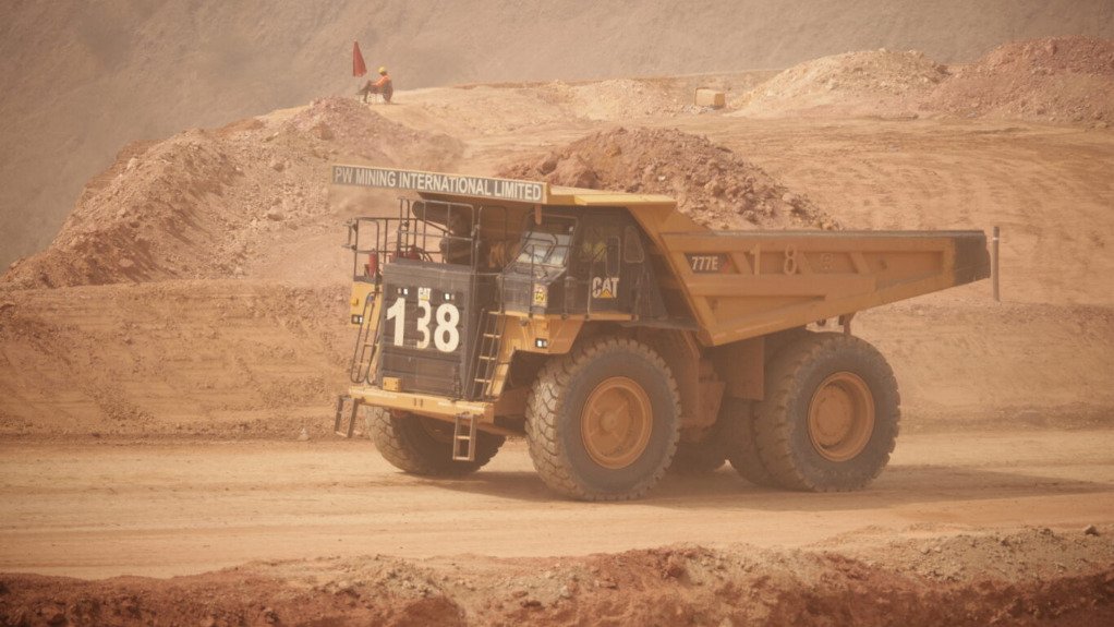 A haul truck in operation at the Sadiola mine
