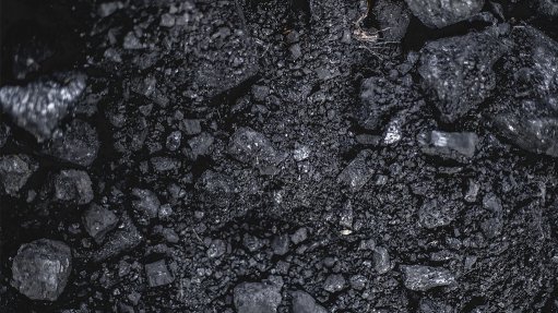 A close-up image of mined coal