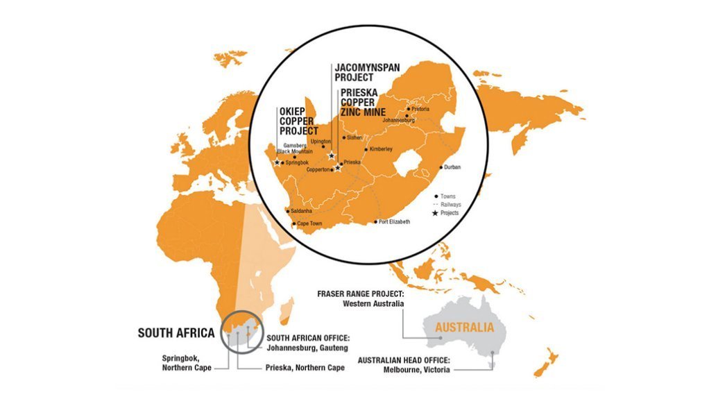 Orion's assets in South Africa's Northern Cape.