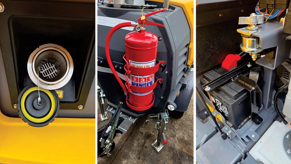 Close up image of Atlas Copco H7+ light tower to show  a photocell 