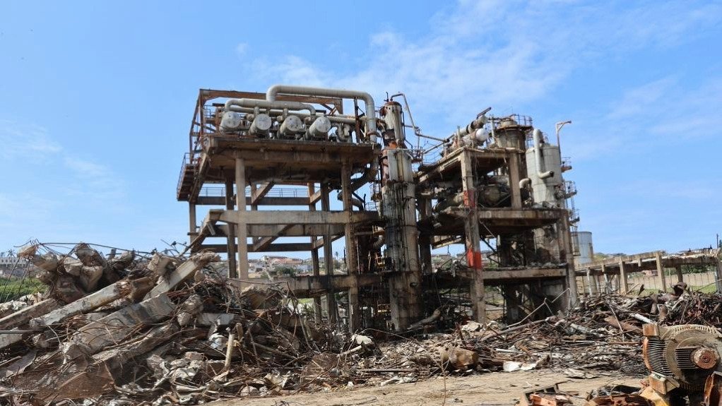 The above image depicts a plant in the process of being demolished