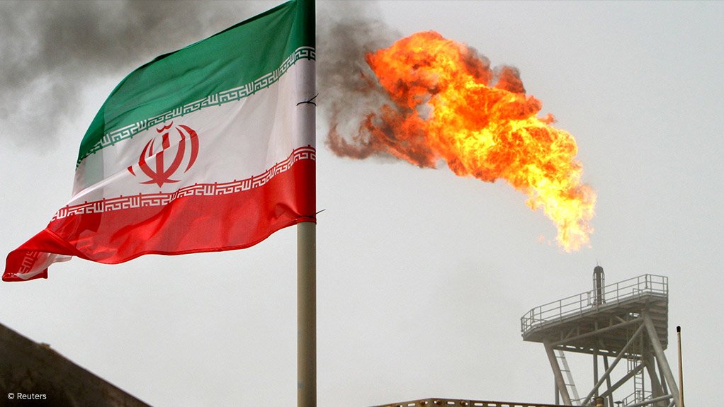 Oil infrastructure and the Iranian flag