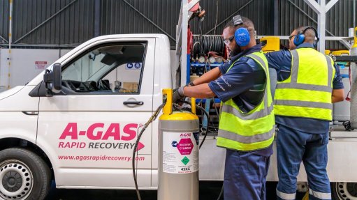 Agaas team on site collecting gas