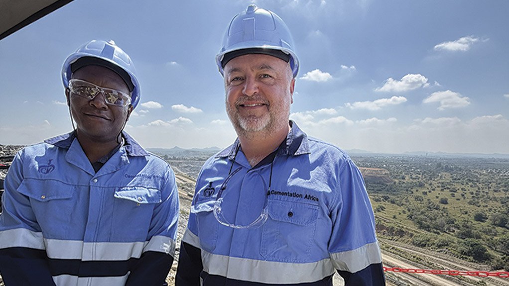 From left, Shadrack Ntsele, Chief Engineer at Cementation Africa, and Japie du Plessis, Managing Director at Cementation Africa