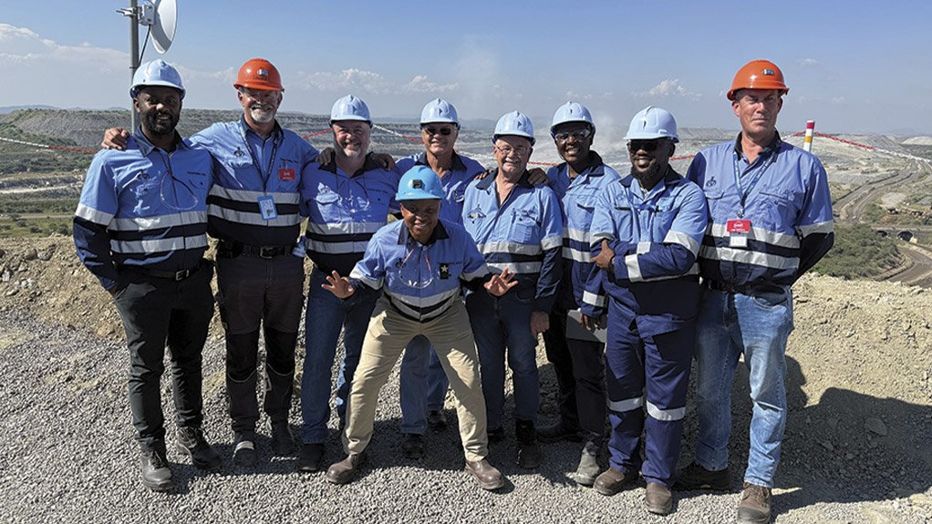 The Cementation Africa leadership team at the inaugural blast at Tharisa Minerals