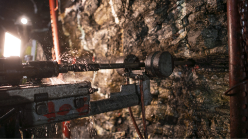 Power drill at TGME mine