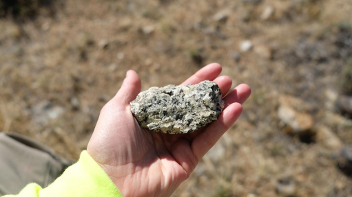 Ore sample from the Halleck Creek project