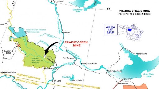 Location map of the Prairie Creek project
